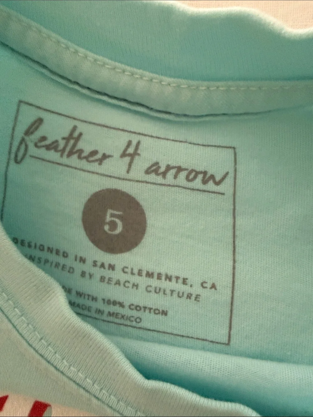 Feather 4 Arrow Cotton 3 pc Set - Aqua 2 Tees & Striped Shorts sz 6 and 5